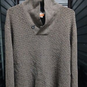 Joseph Abboud Men's Textured Shawl Turtleneck Sweater - Brown
